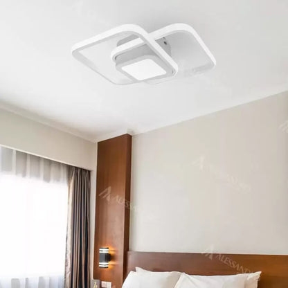 Lustra LED DUOFORM 21W, 3 Patrate, lumina Rece/Calda/Neutra, Alb Lustre LED Aplicate Default Title Alessandro Design