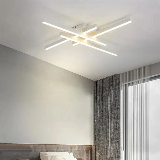 Lustra LED cu telecomanda MORA 80W, 4 Elemente, Liniara, lumina Rece/Calda/Neutra, Dimabila, Alb Lustre LED cu Telecomanda Default Title Alessandro Design