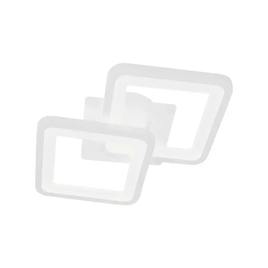 Plafoniera LED GIANI 26W, 2 Patrate, lumina Rece/Calda/Neutra , Alb