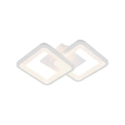 Plafoniera LED GIANI 26W, 2 Patrate, lumina Rece/Calda/Neutra , Alb