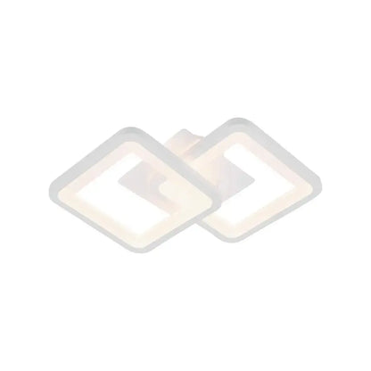 Plafoniera LED GIANI 26W, 2 Patrate, lumina Rece/Calda/Neutra , Alb