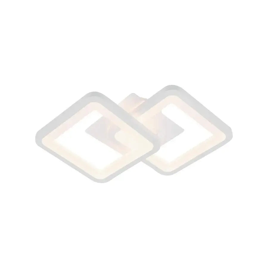 Plafoniera LED GIANI 26W, 2 Patrate, lumina Rece/Calda/Neutra , Alb