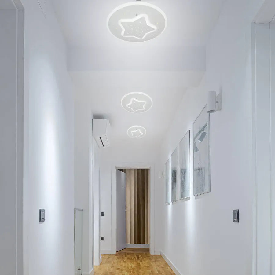 Lustra LED HEATH STEA, 35W, Diametru 20cm, lumina Neutra, Alb Lustre LED Aplicate Default Title Alessandro Design