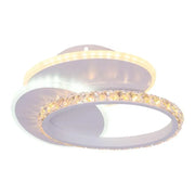 Plafoniera LED cu cristal HOLLANCE 24W, 3 Elemente, lumina Rece/Calda/Neutra, Alb