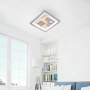 Lustra LED KEREN 33W, Patrata, lumina Rece/Calda/Neutra 3000K/4000K/6000K, Alb, Metal si Acril Lustre LED Default Title Alessandro Design