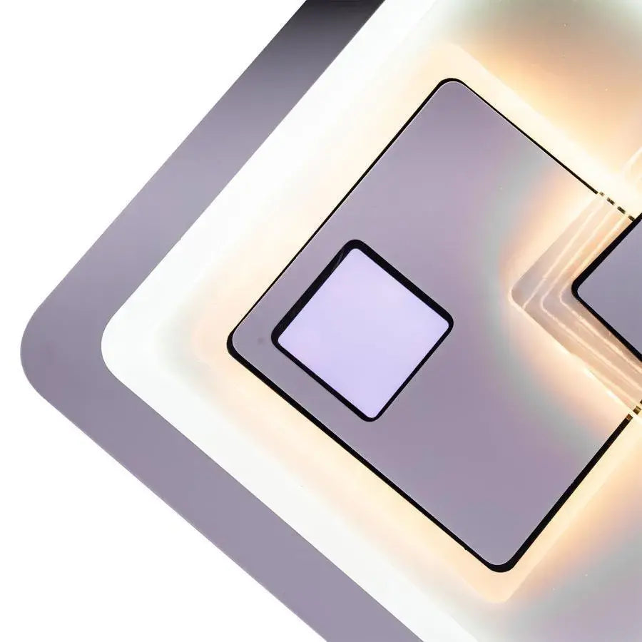 Lustra LED KEREN 33W, Patrata, lumina Rece/Calda/Neutra 3000K/4000K/6000K, Alb, Metal si Acril Lustre LED Default Title Alessandro Design