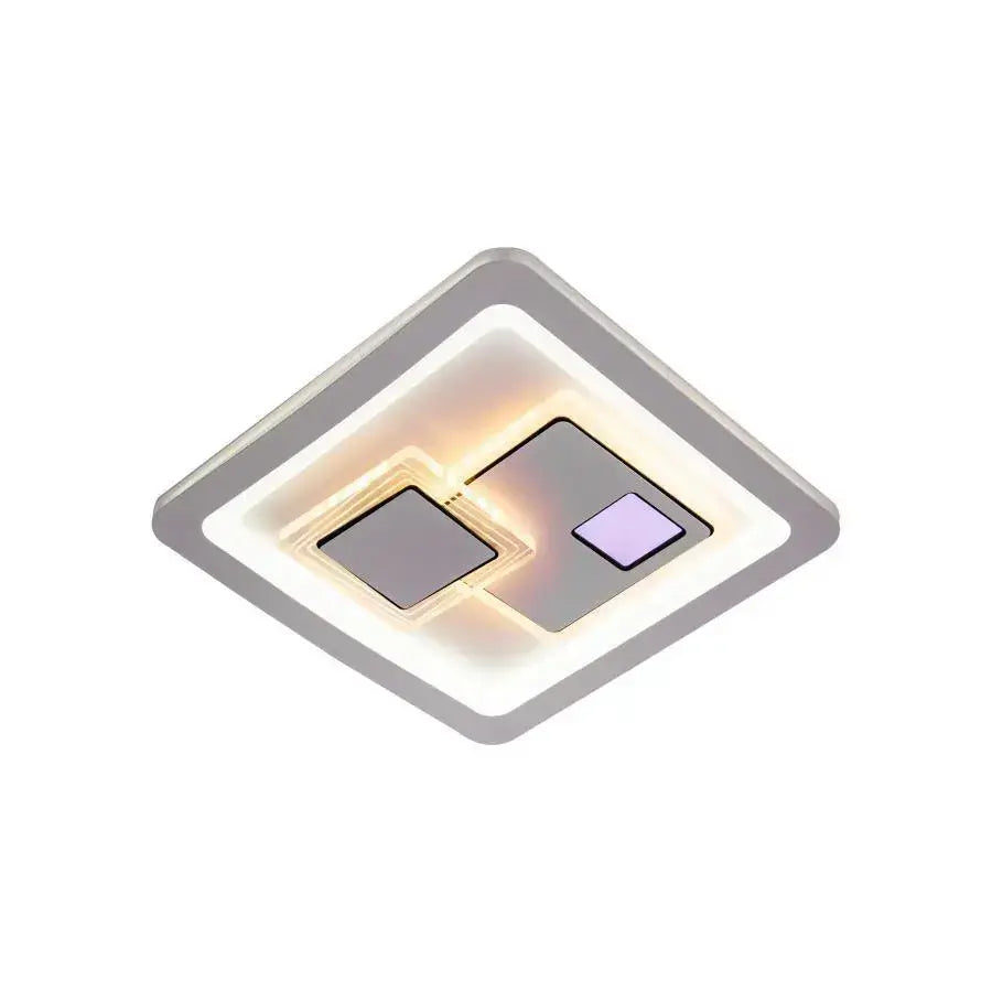 Lustra LED KEREN 33W, Patrata, lumina Rece/Calda/Neutra 3000K/4000K/6000K, Alb, Metal si Acril Lustre LED Default Title Alessandro Design