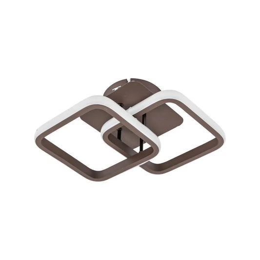 Lustra LED LILIA 24W, 2 Patrate, lumina Rece/Calda/Neutra, Maro