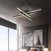 Lustra LED cu telecomanda MORA 80W, 4 Elemente, Liniara, lumina Rece/Calda/Neutra, Dimabila, Negru Lustre LED cu Telecomanda Default Title Alessandro Design