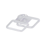 Lustra LED LILIA 20W, 2 Patrate, lumina Rece/Calda/Neutra, Alb