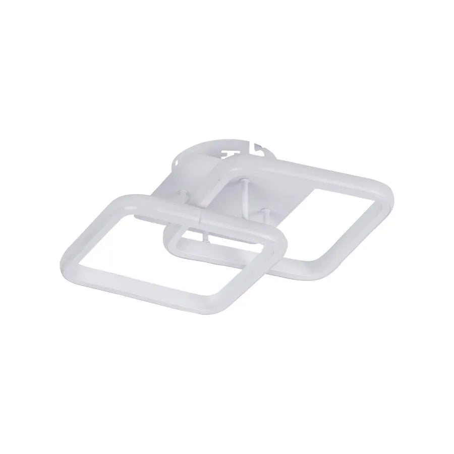 Lustra LED LILIA 20W, 2 Patrate, lumina Rece/Calda/Neutra, Alb