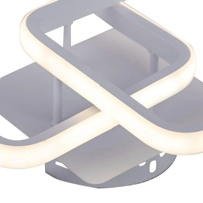 Lustra LED LILIA 20W, 2 Patrate, lumina Rece/Calda/Neutra, Alb