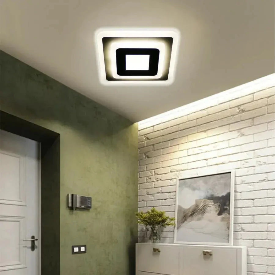 Lustra LED MORNIKA 14W, Diametru 25cm, Patrata, lumina Neutra, Alb Lustra LED Default Title Alessandro Design