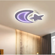 Lustra LED cu telecomanda CORALIA 90W, Luna si Stea, lumina Rece/Calda/Neutra Dimabila Alb Lustre LED cu Telecomanda Default Title Alessandro Design