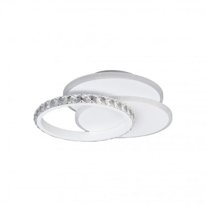 Lustra LED cu cristal SOFIA 24W, lumina Rece/Calda/Neutra, Alb Lustra LED Default Title Alessandro Design