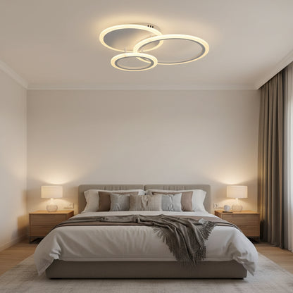 Lustra LED cu telecomanda LUCY 45W, 3 Cercuri, lumina Rece/Calda/Neutra, Dimabila, Alb Lustre LED cu Telecomanda Default Title Alessandro Design
