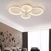 Lustra LED cu telecomanda ALANI 52W, 4 Cercuri, lumina Rece/Calda/Neutra, Dimabila, Alb Lustre LED cu Telecomanda Default Title Alessandro Design