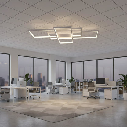 Lustra LED cu telecomanda LANDEN 84W, 3 Elemente, lumina Rece/Calda/Neutra, Dimabila, Alb Lustre LED cu Telecomanda Default Title Alessandro Design