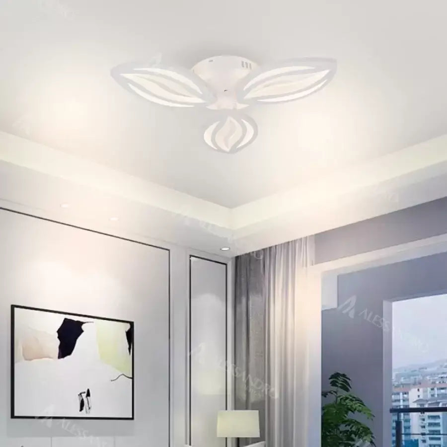 Lustra LED cu telecomanda ORCHID 40W, 3 Petale, lumina Rece/Calda/Neutra, Dimabila, Alb Lustre LED cu Telecomanda Default Title Alessandro Design
