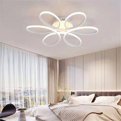 Lustra LED cu telecomanda AYDA 116W, Ondulata, lumina Rece/Calda/Neutra, Dimabila, Alb Lustre LED cu Telecomanda Default Title Alessandro Design