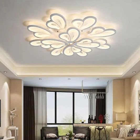 Lustra LED cu telecomanda BLOSSOM 146W, 12 Petale, lumina Rece/Calda/Neutra 3000k/4000k/6000k, Dimabila, Alb Lustre LED cu Telecomanda Default Title Alessandro Design