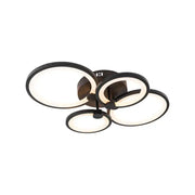 Lustra LED cu telecomanda ALANI 88W, 4 Cercuri, lumina Rece/Calda/Neutra, Dimabila, Negru Lustre LED cu Telecomanda Default Title Alessandro Design