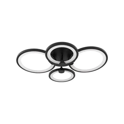 Lustra LED cu telecomanda ALANI 88W, 4 Cercuri, lumina Rece/Calda/Neutra, Dimabila, Negru Lustre LED cu Telecomanda Default Title Alessandro Design