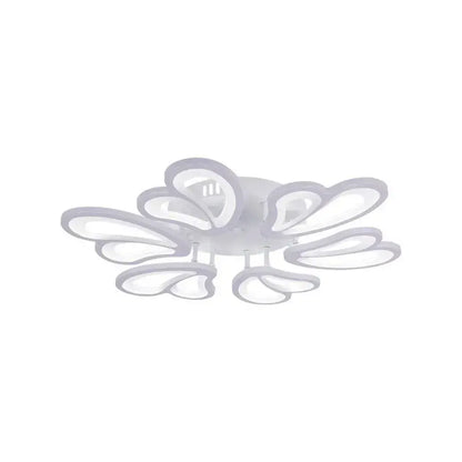 Lustra LED cu telecomanda BLOSSOM 78W, 6 Petale, Diametru 60cm, lumina Rece/Calda/Neutra, Dimabila, Alb Lustre LED cu Telecomanda Default Title Alessandro Design