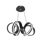Lustra LED suspendata cu telecomanda INFINITY TWIST 180W, Ondulata, lumina Rece/Calda/Neutra, Dimabila, Negru, Inaltime Reglabila Lustre Moderne Default Title Alessandro Design