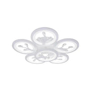 Lustra LED cu telecomanda si cristal DAISY 78W, 6 Elemente, lumina Rece/Calda/Neutra, Dimabila, Alb Lustre LED cu Telecomanda Default Title Alessandro Design