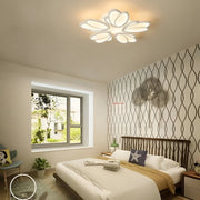Lustra LED cu telecomanda TULIP 81W, 5 Petale, lumina Rece/Calda/Neutra, Dimabila, Alb Lustre LED cu Telecomanda Default Title Alessandro Design