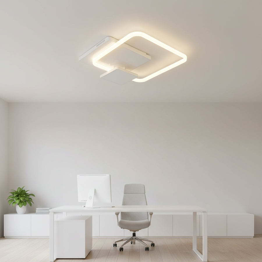 Lustra LED cu telecomanda ANEMONA 75W, 3 Patrate, lumina Rece/Calda/Neutra, Dimabila, Alb Lustre LED cu Telecomanda Default Title Alessandro Design