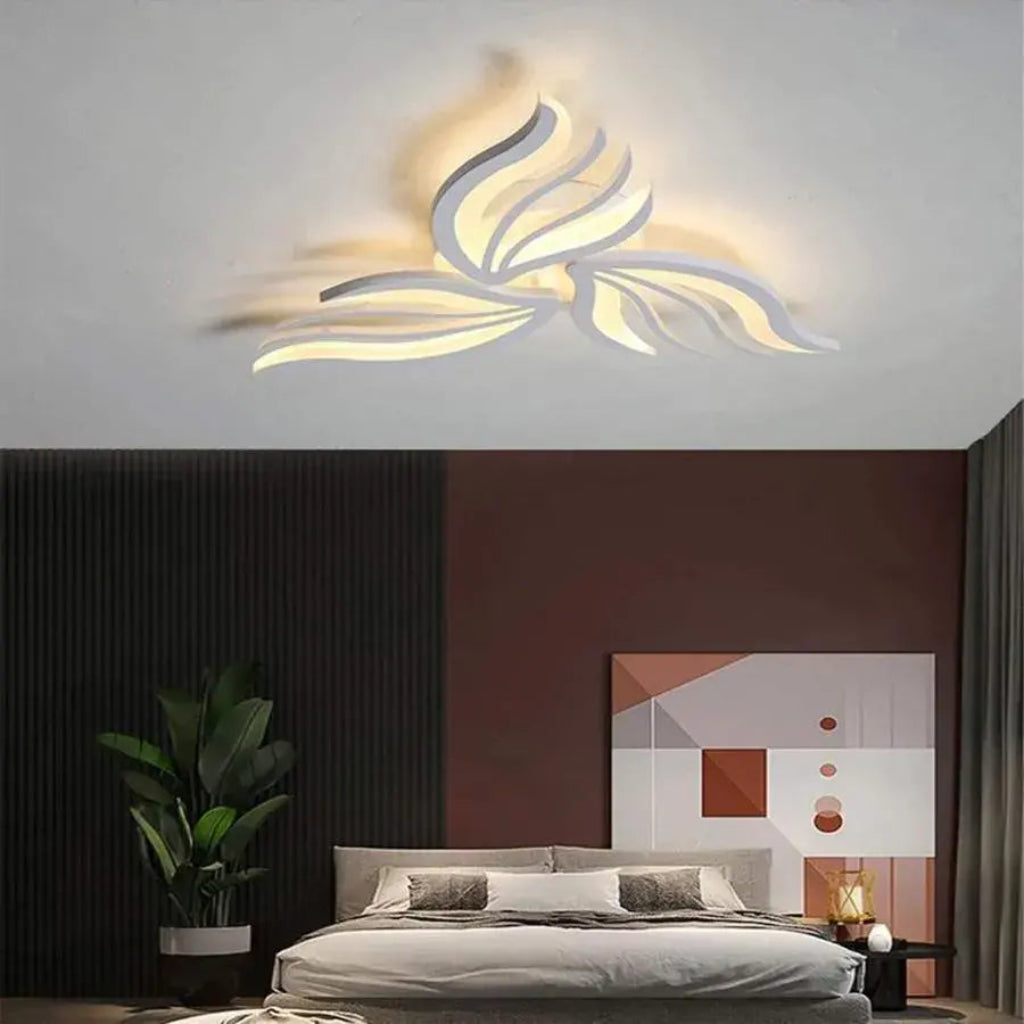 Lustra LED cu telecomanda SAKURA 37W, 3 Petale, lumina Rece/Calda/Neutra, Dimabila, Alb Lustre LED cu Telecomanda Default Title Alessandro Design