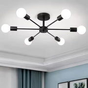 Lustra Mikkos 6XE27, diametru 49cm, Negru Lustre Moderne Default Title Alessandro Design