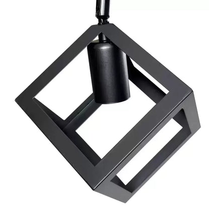 Lustra Forma Cub, STRUKTUR Duo, 2xE27, Negru, Metal Lustre Industrial Default Title Alessandro Design