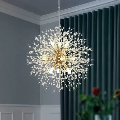 Candelabru Cristal Schönbrunn, 6x G9, Diametru 40cm, Auriu Lucios, Inaltime Reglabila Candelabre Moderne Default Title Alessandro Design