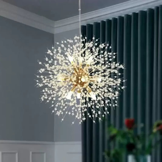 Candelabru Cristal Schönbrunn, 9x G9, Diametru 50 cm, Auriu Lucios, Inaltime Reglabila Candelabre Moderne Default Title Alessandro Design