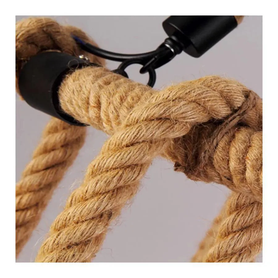 Lustra Snuri Rustic 6x E27 Circulara Franghie Suspendata Lustre Vintage Default Title Alessandro Design