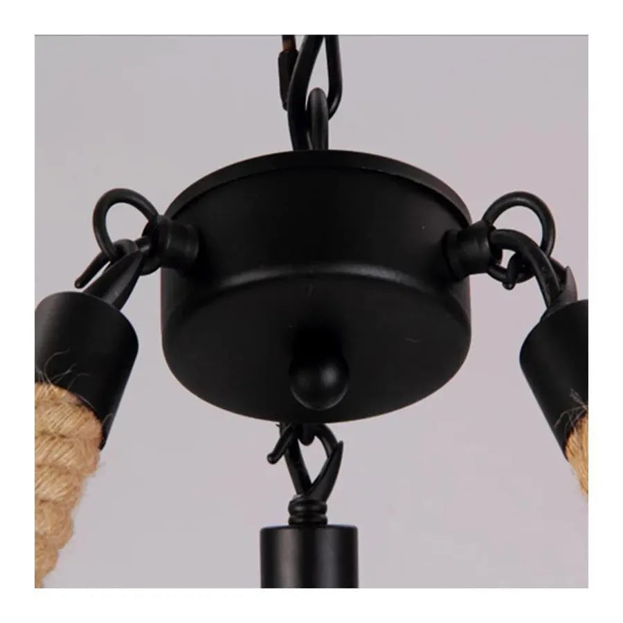 Lustra Snuri Rustic 6x E27 Circulara Franghie Suspendata Lustre Vintage Default Title Alessandro Design