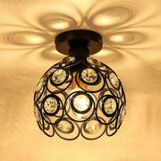 Lustra Vera, 1x E27, Diametru 18cm, Negru, Metal si Cristal Lustre Clasice Default Title Alessandro Design