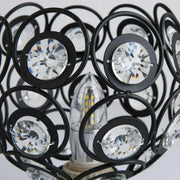 Lustra Vera, 1x E27, Diametru 18cm, Negru, Metal si Cristal Lustre Clasice Default Title Alessandro Design