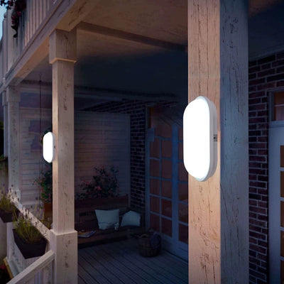 Aplica LED de Exterior AX320/218WH, Lumina Calda 3000K, IP65, Alb, Metal