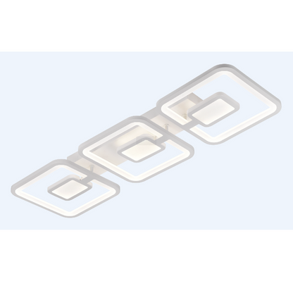 Lustra LED cu telecomanda FELIX 87W, 3 Patrate, lumina Rece/Calda/Neutra, Dimabila, Alb Lustre LED cu Telecomanda Default Title Alessandro Design