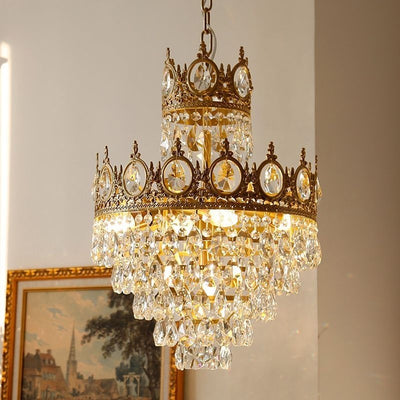 Candelabru Cristal REGALITE Petito, 8XE14, Diametru 45cm, Auriu Lucios, Inaltime Reglabila