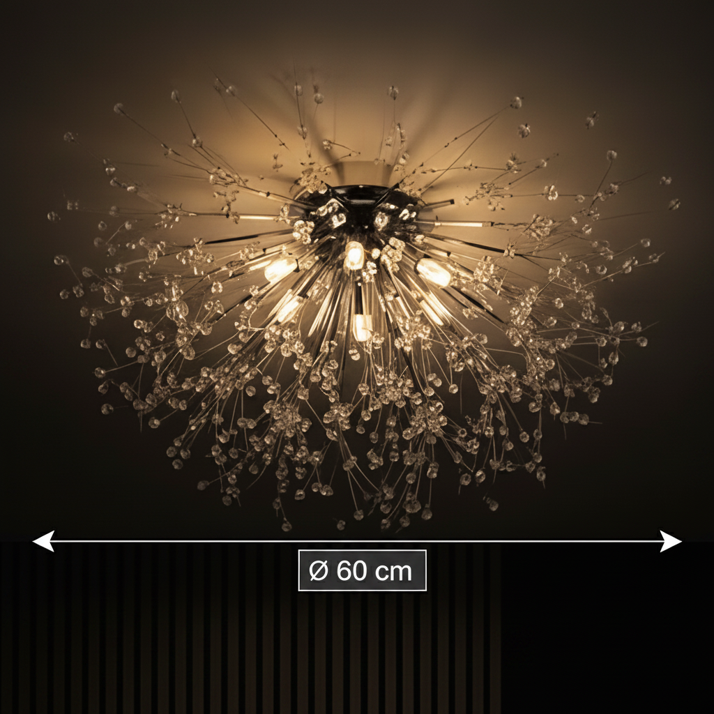 Candelabru Cristal RONDO Vivace, 8x G9, Diametru 60cm, Crom Lucios Candelabre Cristal Default Title Alessandro Design