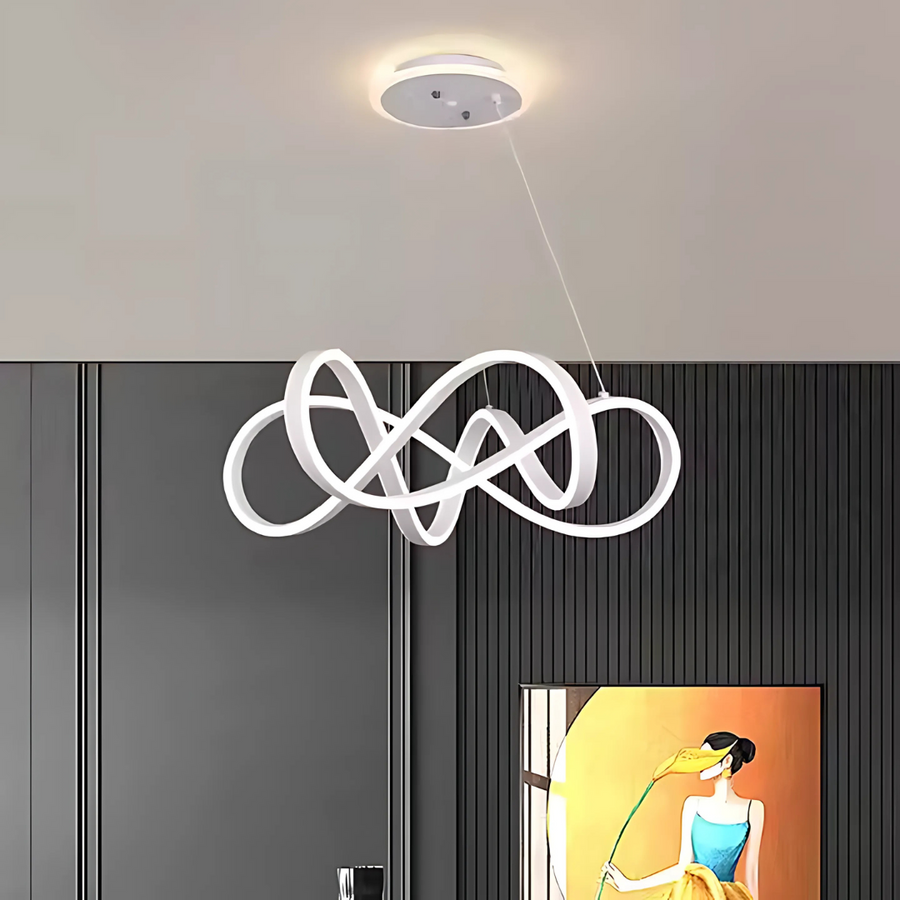 Lustra LED suspendata cu telecomanda INFINITY HALO 69W, lumina Rece/Calda/Neutra, Dimabila, Alb, Inaltime Reglabila Lustre LED cu Telecomanda Default Title Alessandro Design