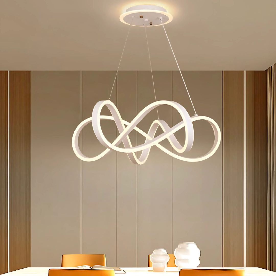 Lustra LED suspendata cu telecomanda INFINITY HALO 69W, lumina Rece/Calda/Neutra, Dimabila, Alb, Inaltime Reglabila Lustre LED cu Telecomanda Default Title Alessandro Design