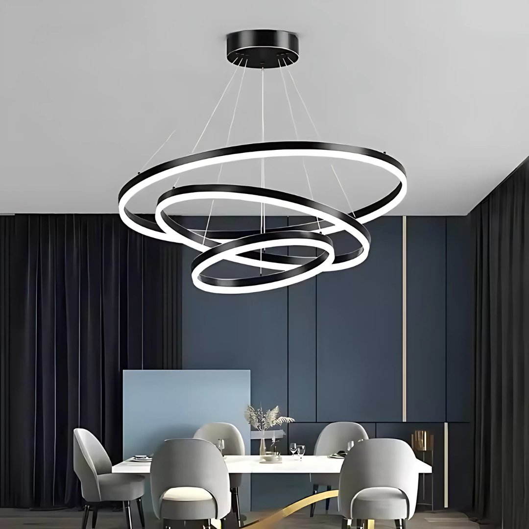 Lustra LED suspendata PAGANO 95W, Lumina Rece/Calda/Neutra, Negru, Inaltime Reglabila Lustre Moderne Default Title Alessandro Design