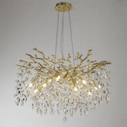Candelabru Cristal WALTZ Rhapsody, 6x G9, Auriu, 45cm, Inaltime Reglabila, Metal si Cristal Candelabre Cristal Default Title Alessandro Design