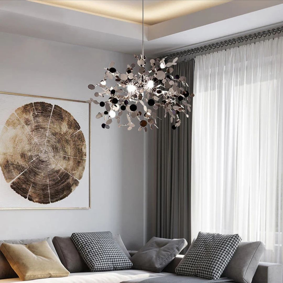 Candelabru Modern, CAPRICIO Allegro, 2xE14, Diametru 40cm, Crom Lucios, Inaltime Reglabila Candelabre Moderne Default Title Alessandro Design